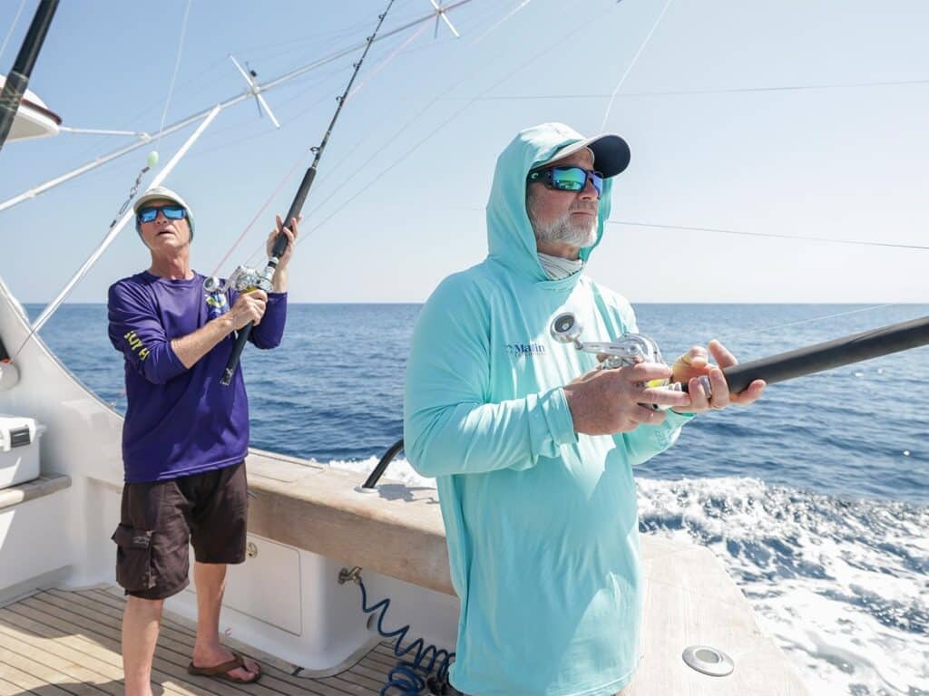 Sport-fishing anglers at Marlin Expeditions.